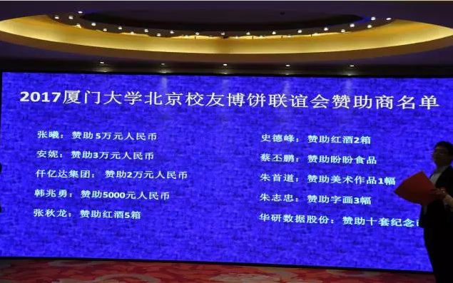 “博餅”是閩南地區(qū)有的傳統(tǒng)形式歡慶，此次活動(dòng)以這種形式向母校致以美優(yōu)的祝福，也寄托著各地廈人永久母校情和青春回憶的活動(dòng)。
